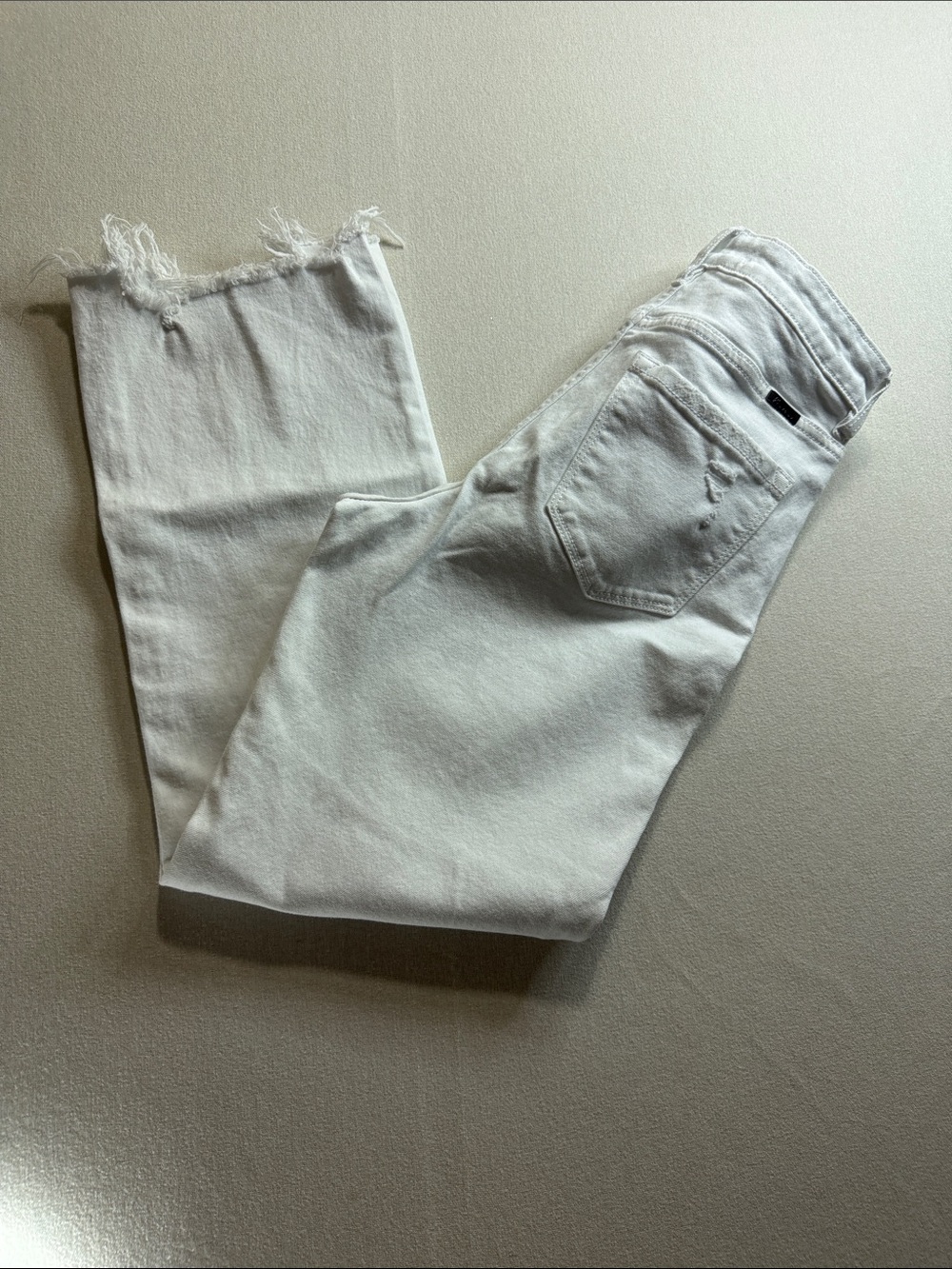 KanCan White Frayed-Hem Straight Leg Jeans - Picture 8 of 8